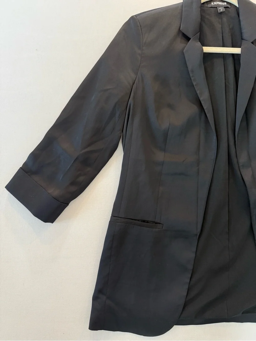 Express Black Women's Longline Blazer